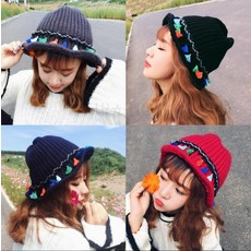kirahosi 여자 비니 모자 니트모자 털모자 15 AK5xgbw