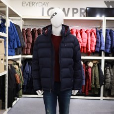 [NCPICKS] 타미힐피거 커플 오버핏 겨울 웰론 무지 미니로고 자수 패딩점퍼 TMJP94K01