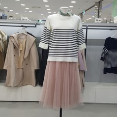 더틸버리 TJ4M1KT51보브단 7부 니트티셔츠