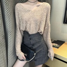 브이넥 스웨터 여성 니트 슬림핏 데일리 24 AHk13er