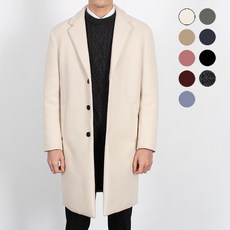 세컨에디션 두툼한 남자 겨울 울캐시 싱글 코트
