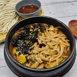 장칼국수 6인분 얼큰 칼국수 손칼국수 밀키트 간편식 국물요리, 1개, 1.05kg
