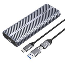 오리코 썬더볼트 4/3 호환 40Gbps M.2 NVMe 외장 SSD 케이스 ACOM2-U4, 1개, 그레이