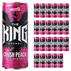 롯데 달콤한 복숭아향 핫식스 더킹 크러쉬피치 에너지드링크 355ml 24캔, 355ml, 96개입