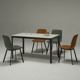 세련된 디자인과 편안함을 동시에! 보니애가구 에븐 포세린 1400 세라믹 식탁의자세트