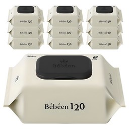 Bebeen 120 영유아물티슈 캡형, 아기 피부를 위한 믿음직한 선택!