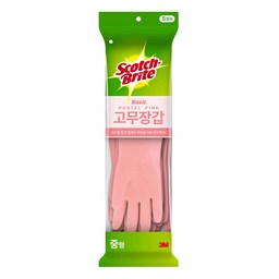스카치브라이트 베이직 고무장갑 5p, 파스텔핑크 - 당신의 주방 필수 아이템!
