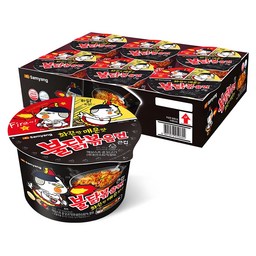 불닭볶음면 큰컵 105g 6개, 매운맛의 진수를 경험해보세요!
