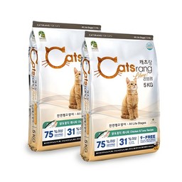 캐츠랑 전연령 고양이 올라이프 건식사료, 닭+참치, 5kg, 2개 · 2개 · 5kg