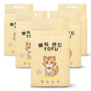 메디펫 응고형 매직 고양이 두부모래 가는입자, 10L, 5개, 무향 · 5개 · 10L