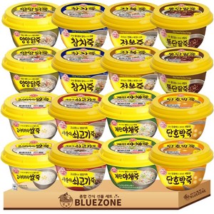 오뚜기죽 8종 16개입 1세트 (전복죽2+새송이쇠고기죽2+영양닭죽2+참치죽2+계란야채죽2+고시히카리쌀죽2+단호박죽2+통단팥죽2), 4.56kg, 1세트