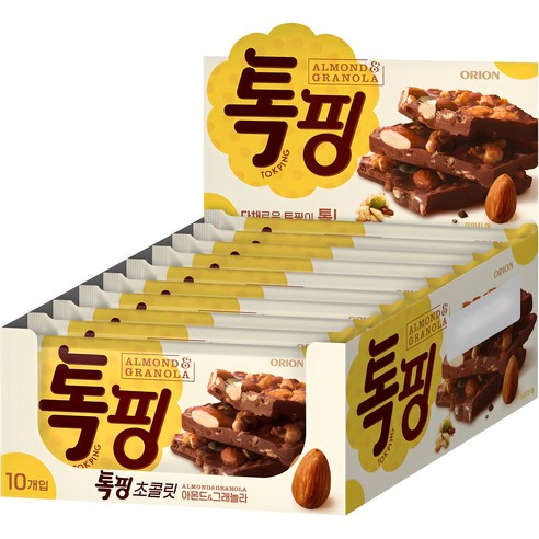 오리온 톡핑 아몬드 앤 그래놀라 초콜릿