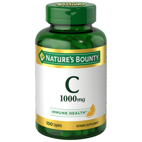 네이쳐스바운티 C 1000mg 캐플렛 오렌지 글루텐 프리 무설탕, 1개, 100정