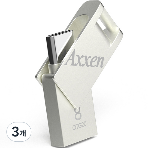 액센 버디 C타입 USB 메모리 OTG20, 8GB, 3개