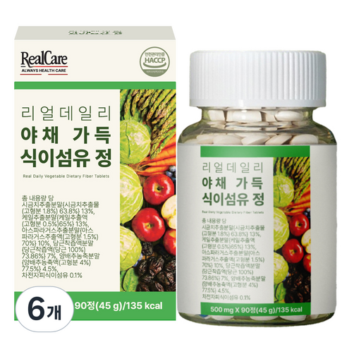 리얼케어 리얼 데일리 야채 가득 식이섬유 정 45g