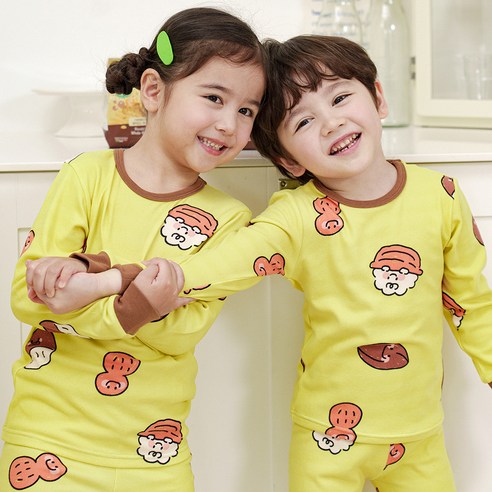 보누맘 기모 후라이스 아동 발열 실내복 상하의 세트