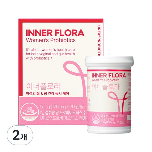 유한건강생활 이너플로라 UREX 프로바이오틱스 유산균, 30정, 2개