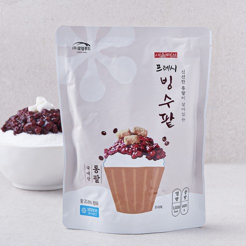 [로켓프레시] 서울마님 프레시 국산 빙수팥, 600g, 1팩
