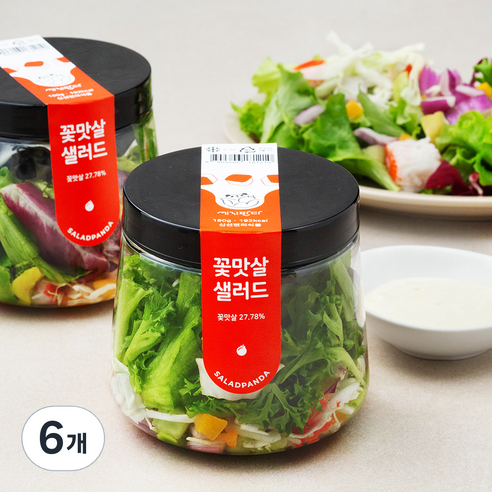 [로켓프레시] 세끼판다 꽃맛살 샐러드, 180g, 6개