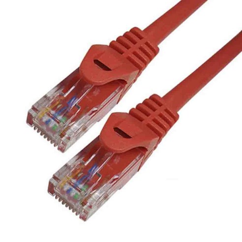 라인업시스템 UTP CAT.6 다이렉트 랜 케이블 5M, 레드, 1개, 5m
