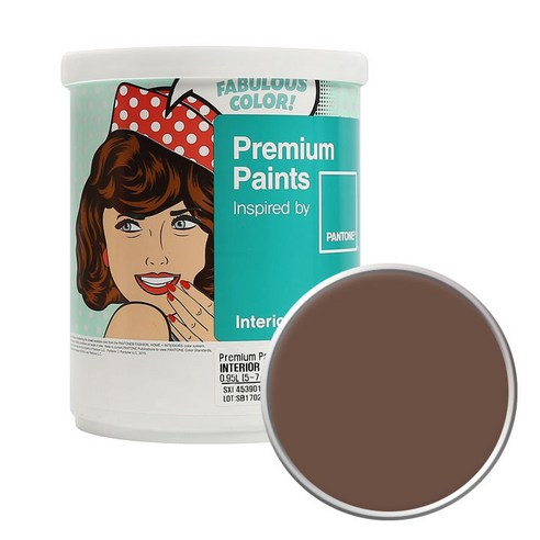 노루페인트 팬톤 내부용 실내 벽면페인트 단품 저광 1L, 18-1222 Cocoa Brown