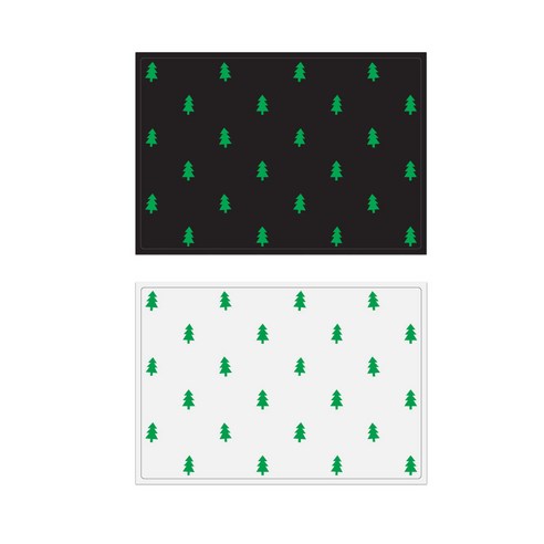 서머스트 실리콘 테이블매트 그린포레스트 + 그린포레스트, 블랙, 화이트, 425 x 295 mm