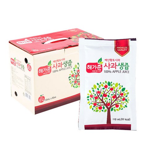 해가준 예산 사과 생즙, 50개, 110ml