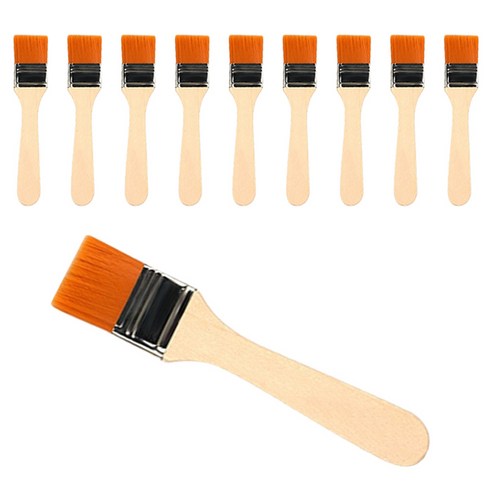 올커버 백붓 목공 인테리어 DIY 칠작업용 페인트붓, 10개