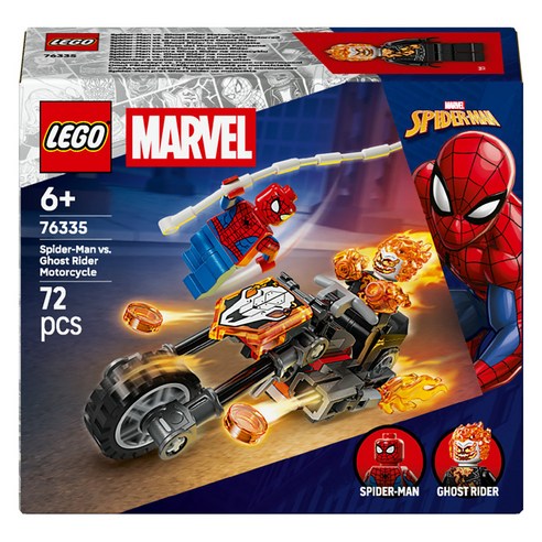 레고 슈퍼히어로 Marvel 스파이더맨 대 고스트 라이더 모터사이클 76335, 혼합색상, 1개