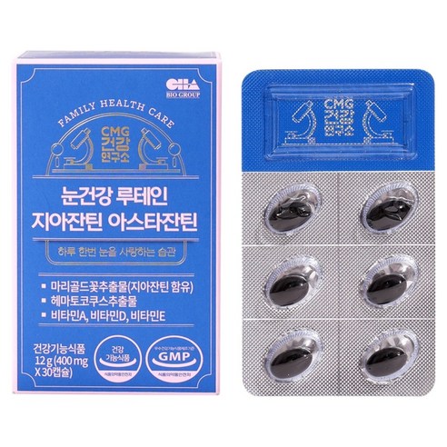 씨엠지제약 눈건강 루테인 지아잔틴 아스타잔틴 12g