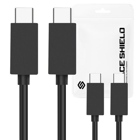 스페이스쉴드 소니 PS5 듀얼센스 호환 베이직 게이밍 PC C to C타입 연결 충전 케이블 1.5m 2p 세트