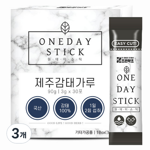 조은약초 원데이스틱 제주 감태가루 분말 스틱 30p, 3개, 90g
