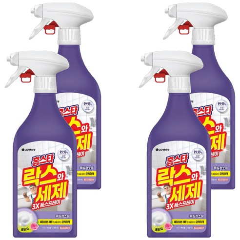 홈스타 락스와 세제 3X 폼 스프레이 후로랄, 없음, 4개, 500ml