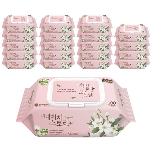 네이처스토리 오리지널 물티슈 캡형, 347g, 100개입, 20개