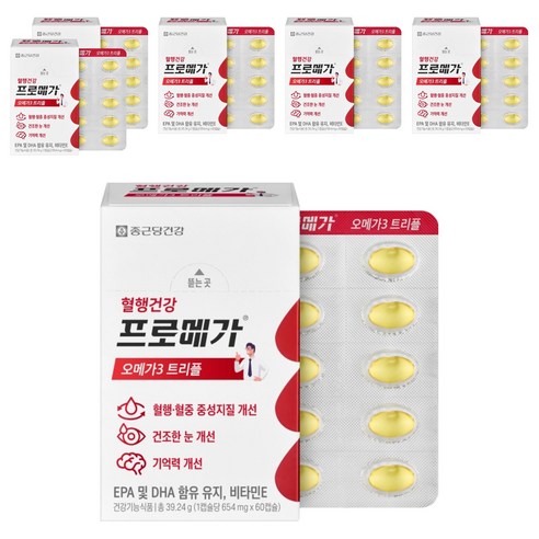 프로메가 오메가3 트리플 39.24g, 60정, 6개