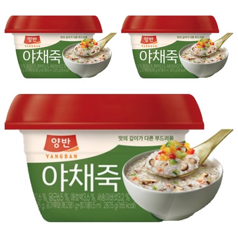 양반 야채죽, 287.5g, 3개