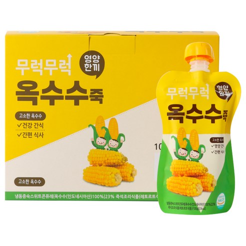 이유케어스 무럭무럭 키즈죽, 옥수수, 7개, 100g