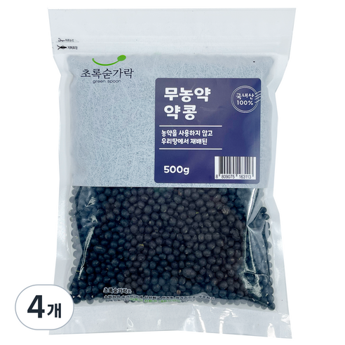 초록숟가락 무농약 약콩, 500g, 4개