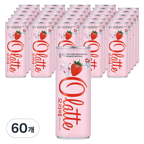 오라떼 동아오츠카 딸기, 240ml, 60개
