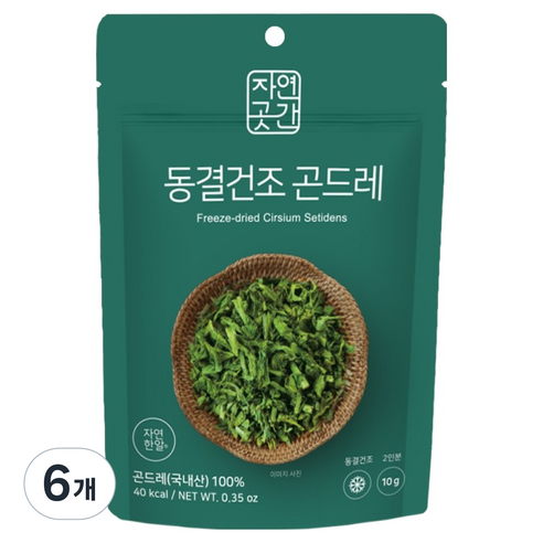 자연한알 자연곳간 국내산 동결건조 곤드레, 6개, 10g