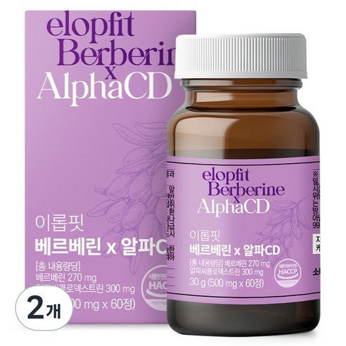 이롭핏 베르베린 x 알파CD 30g, 2개, 60정