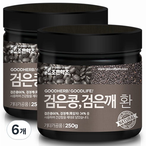 조은약초 프리미엄 검은콩검은깨환, 6개, 250g