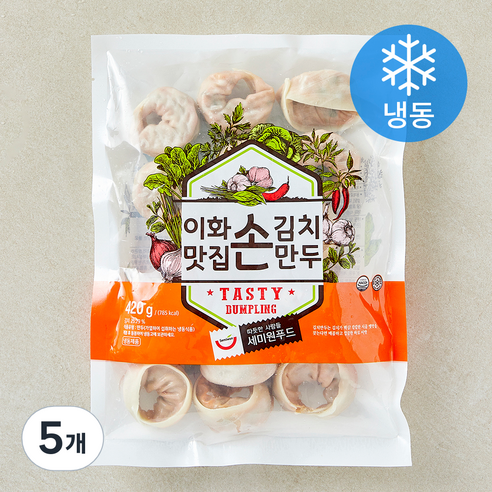 [로켓프레시] 세미원 이화맛집 김치손만두 (냉동)