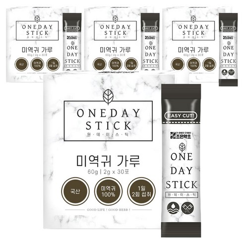 굿허브 원데이스틱 미역귀 가루, 120개, 2g