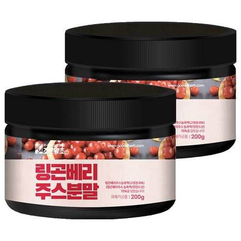 조은약초 링곤베리 주스분말, 2개, 200g
