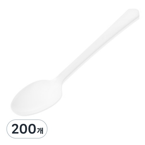 코멧 심플한 일회용 개별포장 숟가락 화이트, 1개입, 200개