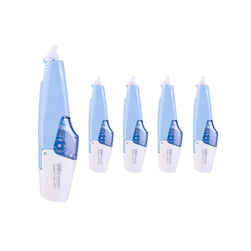 델리 수정테이프 5mm x 6m, 마카롱블루, 5개