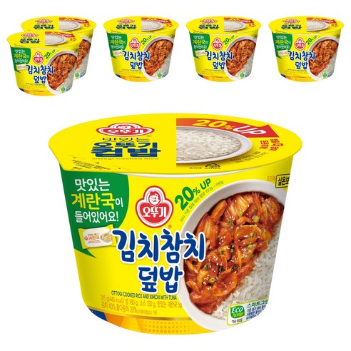 오뚜기 컵밥 김치참치덮밥+계란국, 6개, 315g
