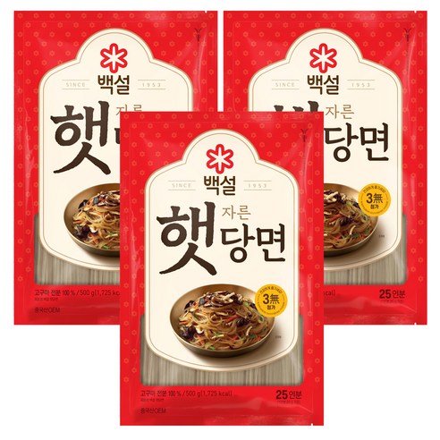 백설 햇당면, 500g, 3개