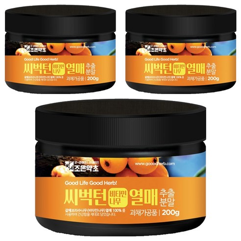 조은약초 비타민나무열매 가루, 200g, 3개